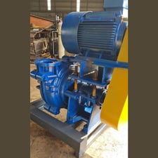 Gravel Slurry Pump, 6" suction x 4" discharge, 60 HP electric motor, rubber lined, 415 V.