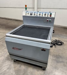 Earth Chain #HD-765, spinner deburring machine, 11-26 lb. batch capacity, 25" x 10" container