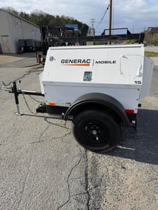 15 KW Generac #MLG15, Portable Diesel Generator, Mitzubishi engine, 120/240 Volts, 1800 RPM, circuit breaker