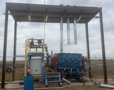 Harper #GU-6D60-RTA-24, Indirect Gas Fired Rotary Tube Kiln, 6" Tube, 2,400°F Max, 3 Burners, Natural Gas