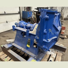 Warman #6VRG2RRSL, Slurry Pump, 8" inlet x 6" outlet, mounted on frame