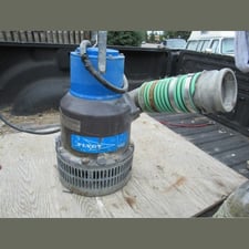 Flygt #2102-041, Submersible Water Transfer Pump, 4" discharge, 125' power cord, 8 HP, 3415 RPM, 230 Volts