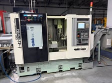 Quick-Tech #I-42-Twin, CNC Swiss Turning Center, 1.65" Bar Capacity, 3.94" Turn. diameter, 4,000 RPM, Fanuc