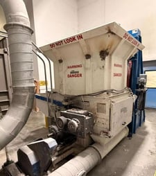 Vecoplan #RG-42/40-XL, Single Shaft Shredder, 42" x 48" feed opening, 15" diameter rotor, 40 HP, 460V., 2007