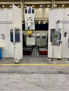 Jobs #LINX/S-Compact, 5-Axis CNC Gantry Mill, 197" x 118" table, 165" X Travel, 126" Y Travel, 49" Z, 55 HP