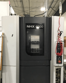 DMG Mori Seiki #NHX-4000, Horizontal Machining Center, 15.7" pallets, 22" X, 22" Y, 26" Z, 15 HP, 12000 RPM