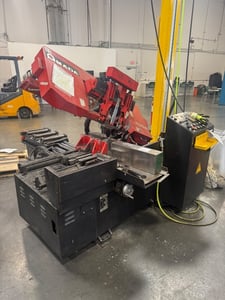 10" x 11" Amada #HA-250W, automatic horizontal band saw, 5 HP, 1" x 0.037" x 11' 6" blade, 27-250 FPM, 2012