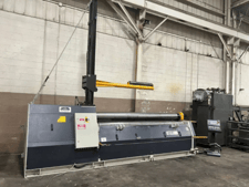 120" x 3/8" Carell #4R-HS-30X260NC, 4-roll plate bending machine, NC touchscreen, hydraulic drop end, 10 HP