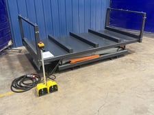 6,600 lb. Canmaksan #HL2030, hydraulic scissor lift, 49" x 98" platform, 3 HP, unused, 2024