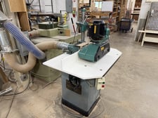 Delta #43-379, shaper, w/ Grizzly Multi-Speed 3-Roll Power Feeder
