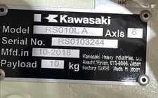 Kawasaki #RS010L, Articulated Robot, 10 kg Payload, 1925 mm Reach, E01 Controller, IP67, 2018 (2 available)