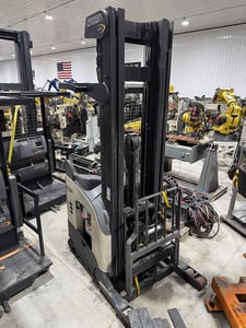 3,500 lb. Crown #RR5725-35, Electric Reach Forklift, 270" Lift, 36V, Stand-Up Narrow Aisle, 2015