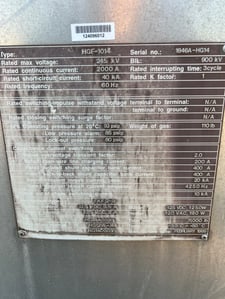 2000 Amps, Alstom, HGF1014 HGF-1014, 245 kV, High Voltage Circuit Breaker