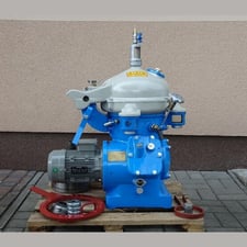 Alfa-Laval #MAB 104, solid retaining disc centrifuge, 1,950 L/h, 8.8 GPM max, 7,500 RPM bowl (3 available)