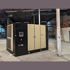 Ingersoll Rand #RS185i, rotary screw compressor package, w/1,060 gallon tank, desiccant dryer, filtration