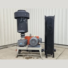 2,162 cfm, 15 psi, Roots Dresser #616 RAM-J, rotary lobe positive displacement blower, 100 HP, 230/460 V.