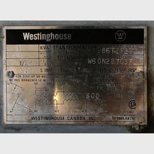 3 KVA 600 Primary, 208T/120 Secondary, Westinghouse, Dry Type Transformer 3 Phase