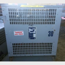 30 KVA 600 Primary, 208Y/120 Secondary, Square D, Dry Type Transformer 3 Phase