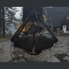 1.25 Yard Owen Bucket Co., Clamshell Bucket, 8' Wide x 7' Tall, Cable Operated, With Teeth on Bucket Edge
