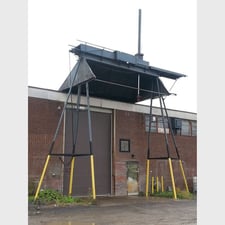 25 Ton, Tyson, Outdoor Overhead Crane, 25' Clearance, 18' Width Clearance, 30 Ton Cylinder Pull, 5 HP. Power