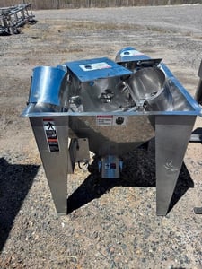 4" diameter x 9' long, Hapman, Flexible Screw Conveyor System, 11.35 HP gearmotor, 24" x 24" stainless steel