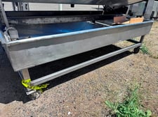 Stainless Steel Cooling Pan, 5.5' wide x 8'-2" long x 10" deep cooling pan, 2" discharge outlet, sloped bottom