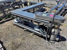 Stainless Steel Z-Frame Bucket Elevator, 4" x 8" x 2.5" deep buckets, chain-driven conveyor system, 108"