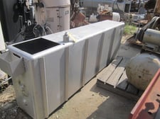 Aluminum Solvent Recovery Tank, 230-gallon tan, 17" wide x 8' long x 33" high