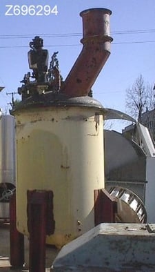500 gallon Carbon Steel Mix Tank, 4' tank diameter, 5' straight side height, 12" x 18" oval top feed opening