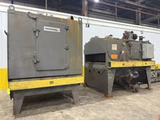 Pangborn #ES-1821-125, Roller Conveyor Shot Blast Machine, (4) 25 HP blast wheels, (10) blow-off nozzles, 20'