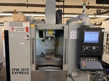 Ganesh #VFM-2818, 4th Axis CNC vertical machining center, 27.9" X, 17.7" Y, 18.1" Z, 12000 RPM, 24 side mount