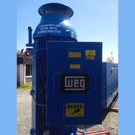 422 HP 2980 RPM WEG, Frame 5810/11/12TS, 3 phase, 4000 Volts, Vertical Motor