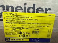 Square D Industrial Pressure Switch 9012 GAW-26 600 VAC