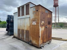 Kirkhof Outdoor Electrical Enclosure / Transformer Housing, Ventilated Steel Cabinet, Skid Mounted