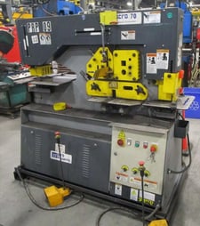 Macro Prospeerity 5.2" x 5.2" x 0.5" Macro Prosperity #MACRO-70, hydraulic ironworker, 70 ton, 1" x 0.75"