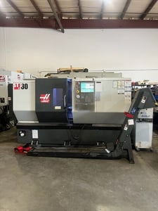Haas #ST-30, CNC Lathe, 31.7" swing, 26" machining length, 21" turning diameter, 10" chuck, 3" bar, 30 HP