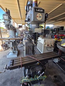 Lagun #FTV-2S, vertical mill, 10" x 50" table, 3 HP, 30" X, 16" Y, 16" Z, 55-4250 RPM, R-8, Newall C80 2-Axis