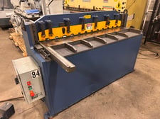 3 gauge x 5' RK Machinery #MS-25-5, Hydraulic Power Squaring Shear, 16 SPM, 10 hold downs, 230 Volt, 3PH