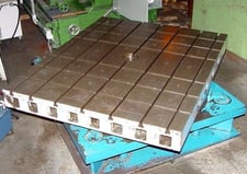 96" x 78" Giddings & Lewis #96x78, Rectangular Rotary Table, 18" center height, 4" center bore, 50,000 lb.