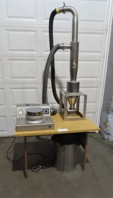 8" Minox #MLS-200E, Air Swept Sieve, 4.5" cyclone main housing diameter, 270 mesh