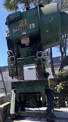 60 Ton, Minster #6SS, Back-Geared OBI Mechanical Punch Press, 6" stroke, 14" shut height, 2.75" slide
