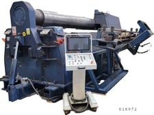 10' Faccin #4HEL-3146, 4-roll plate bending roll, Siemens PGS-Ultra CNC, overhead & side support, 2016