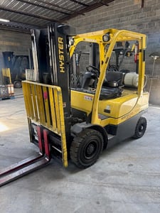 5,000 lb. Hyster #H50FT, Forklift, 89" lowered height/189" raised height, triple stage mast, 4-way