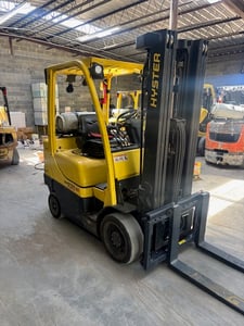 6,000 lb. Hyster #S60FT, Forklift, 89" lowered height/187" raised height, triple stage mast, 4-way