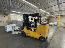 12,000 lb. Caterpillar #GC55K6, Roll Clamp Truck, 189" max. fork height, 7200 lb. capacity, 4-way valve