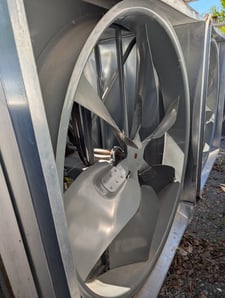 72000 cfm Loren Cook 600XLWH, wall mounted fans, belt driven, 15 HP (21 available)