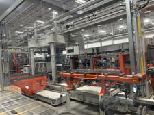 QS Group, sheet metal door fab line, loading station, punching bench, transfer system, long side bending