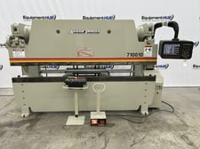 100 Ton, Accurpress #710010, CNC hydraulic press brake, 10' overall, 102" between housing, 8" stroke, 10 HP