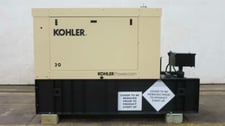 30 KW Kohler #30REOZK, diesel generator set, 120/240 Volts, 1-phase, 48.8 HP @ 1800 RPM, Kohler KD12504TM/G18