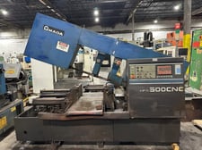 20" x 20" Amada #HFA500, CNC automatic horizontal band saw, 228.9" x 2.13" blade
